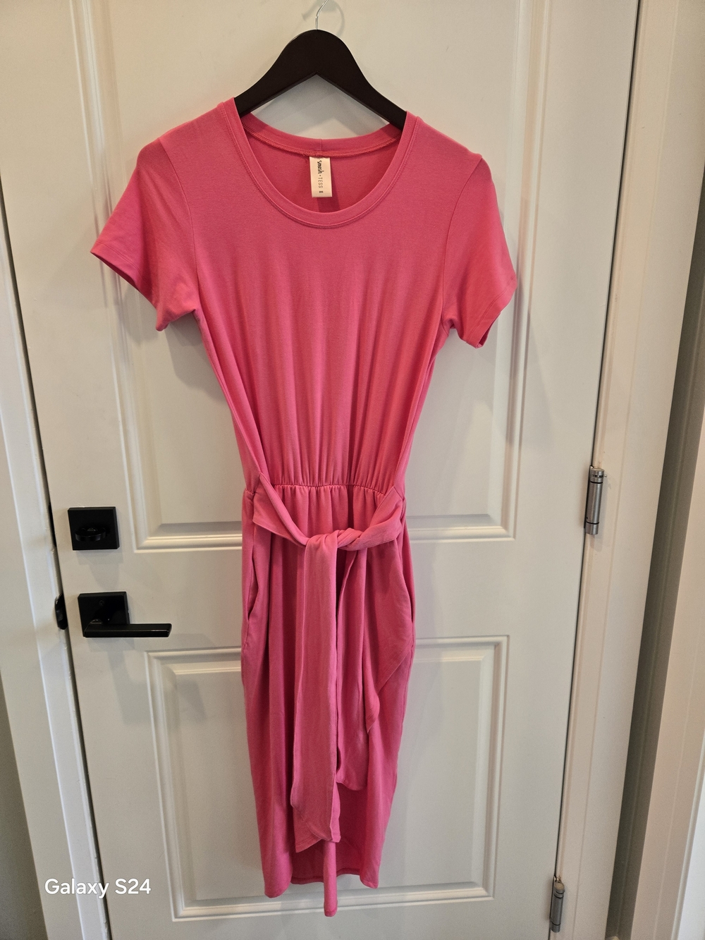 Smash + Tess Rebecca Wrap Dress - Hot Pink Crewneck Top